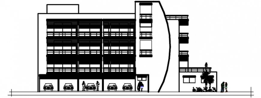 2d cad drawings of left side apartment autocad software