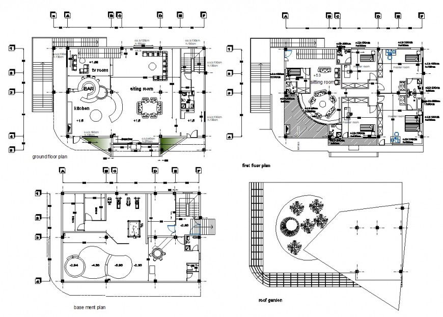 2d CAD drawings of living housing apartment autocad software file
