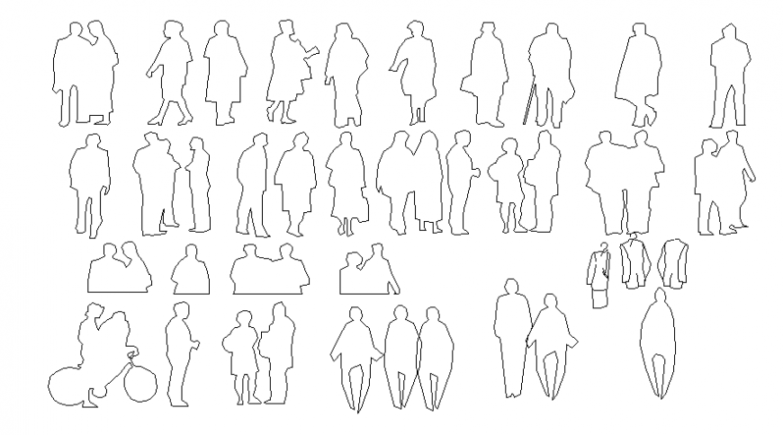 2d CAd drawings of people units block autocad software file