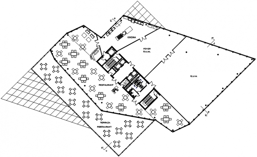 2d cad drawings of restaurant specified autocad software