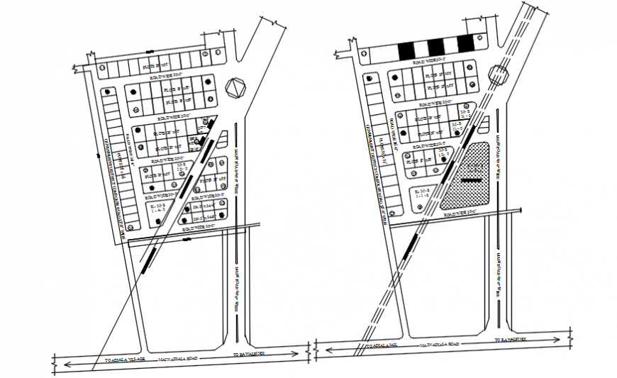 2d cad drawings of site layout plan  AutoCAD software