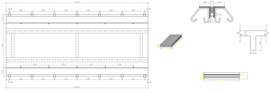 2d cad drawings of sitting bridge elevation autocad software