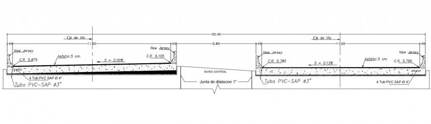 2d CAD drawings of the bridge under passage construction dwg file