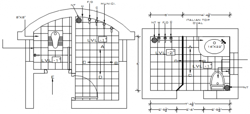 2d cad drawings of top view elevation autocad software