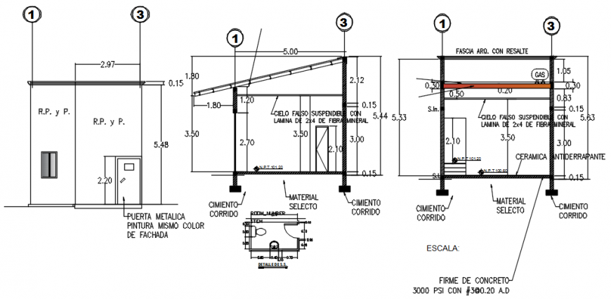 2d CAD elevation and section of sanitary toilet dwg autocad file