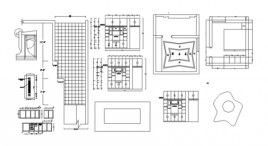 2d CAD furniture blocks of wardrobe autocad software file