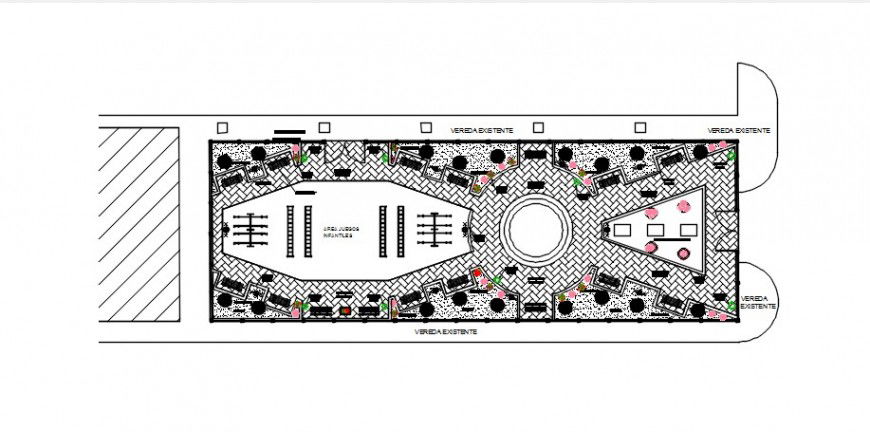 2d CAD garden area detailing drawings AutoCAD software file
