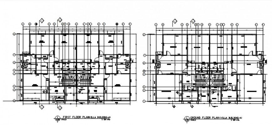 2d CAD layout plan of bungalow drawings autocad file
