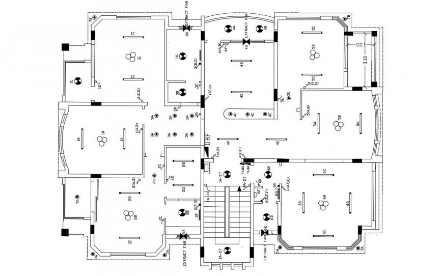 2d cad layout plan of drawing of electrical layout in dwg file