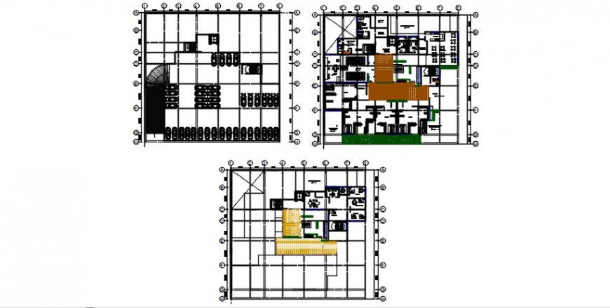 2d CAD pan drawings details of commercial building units dwg file