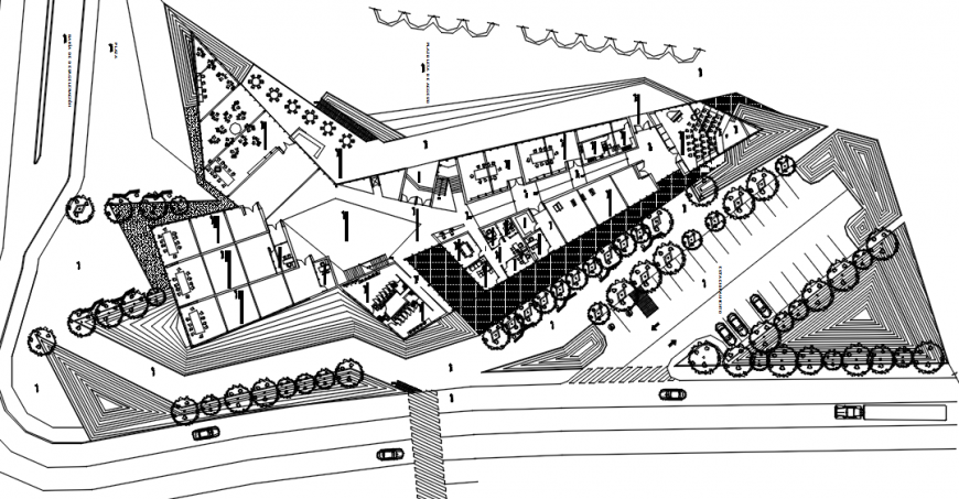 2d CAD plan drawings detail of school area autocad software file