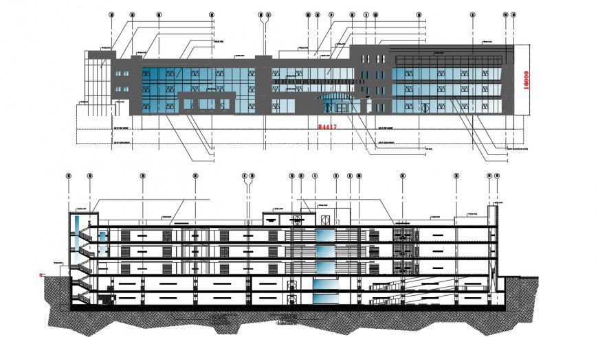 2d cad plan of a commercial building in autocad