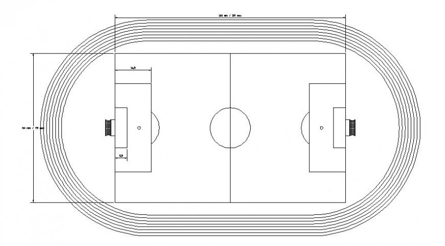 2d CAD plan of sports playground autocad software file