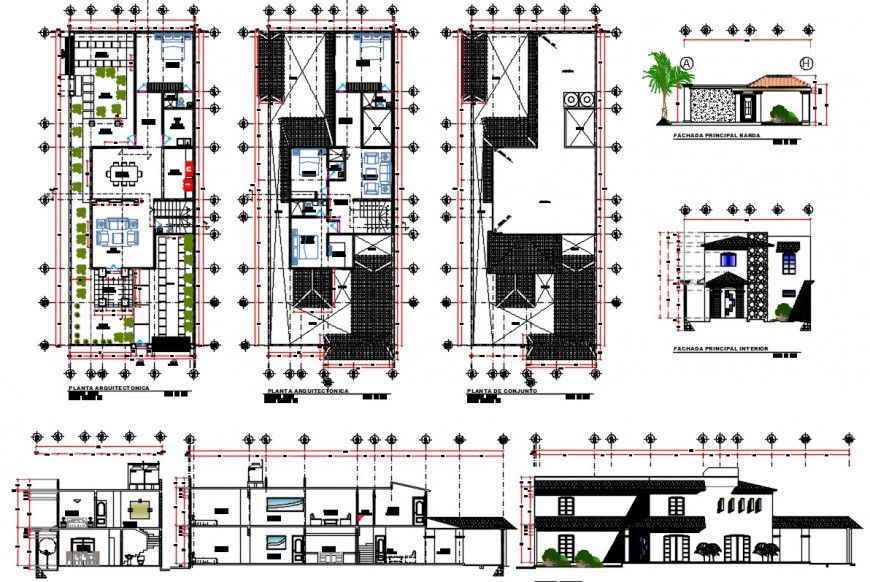 2d Cad Residence drawing dwg file
