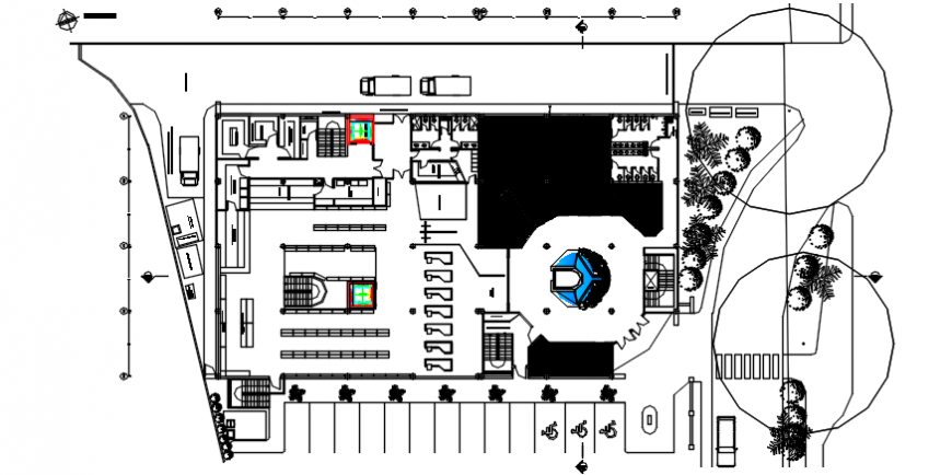 2d Cad Resort layout plan drawing
