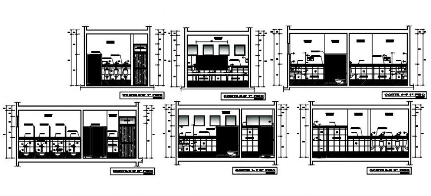 2d CAD sectional details of sanitary toilet drawing in autocad fil