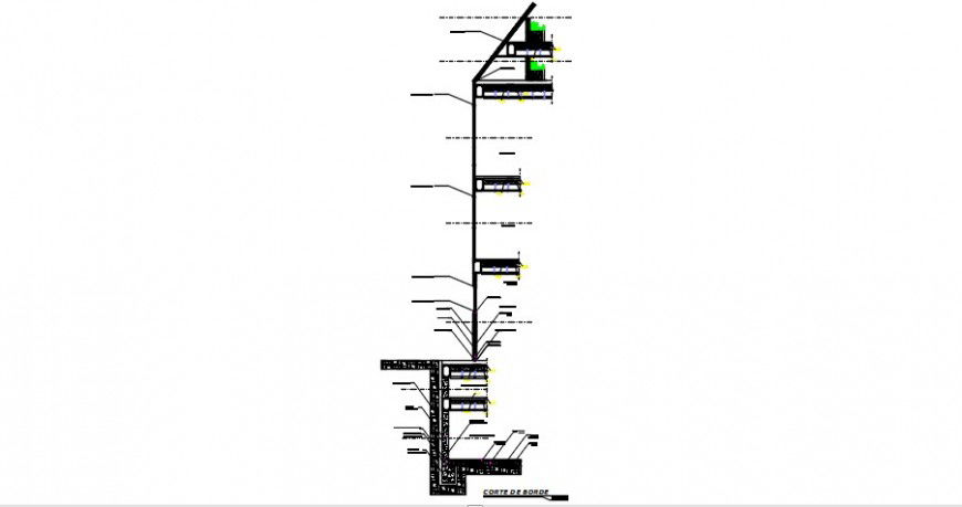 2d CAD sectional drawing details of wall construction dwg file