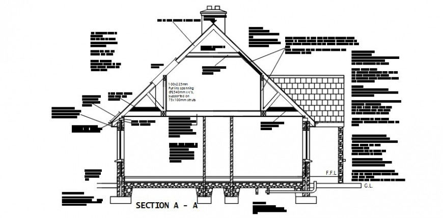 2d CAD sectional drawings details of house dwg autocad file