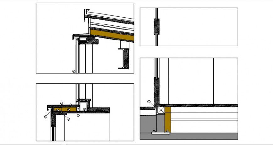 2d CAD sectional drawings details of roofing structure dwg autocad file