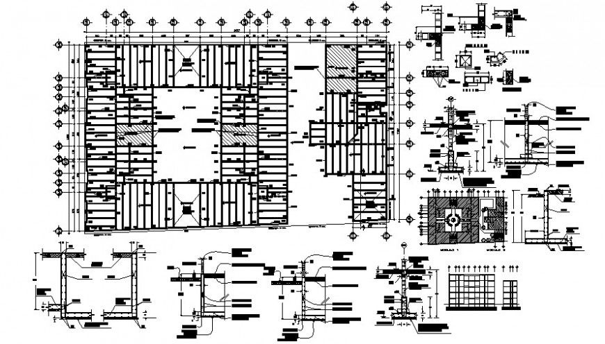 2d CAD structural blocks of RCC units dwg AutoCAD file
