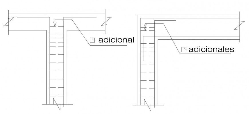 2d CAD structural blocks of RCC units dwg file