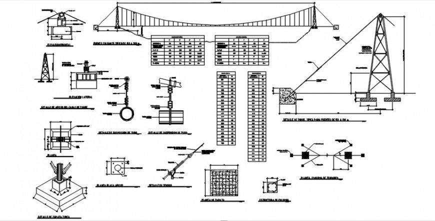 2d CAD structural detailing of bridge autocad software file