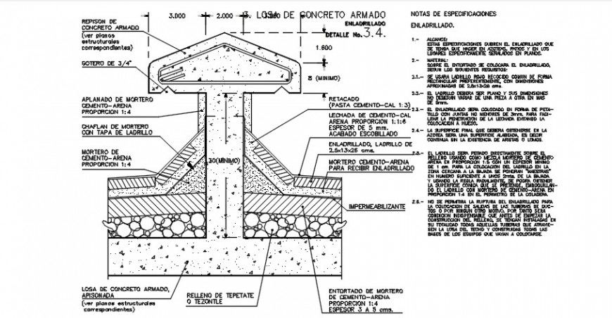 2d CAD structural details of footing construction block dwg file