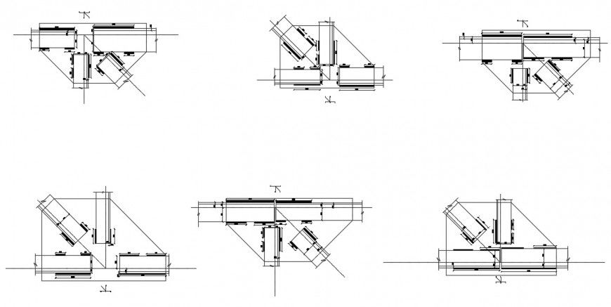 2d CAD structural joints and connections blocks detailing dwg file