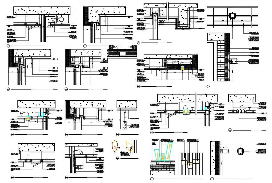 2d CAD structural joints detailing drawings autocad software file