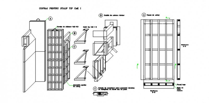 2d CAD structural units blocks detailing in autocad