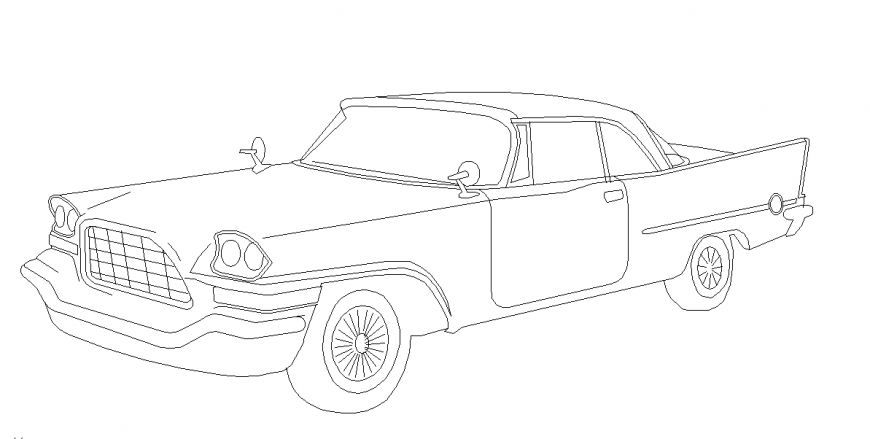 2D Car Block Detail In Autocad file