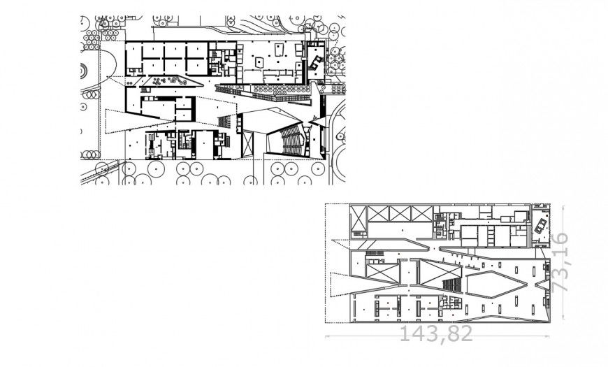 2d cd drawing of young museum autocad software