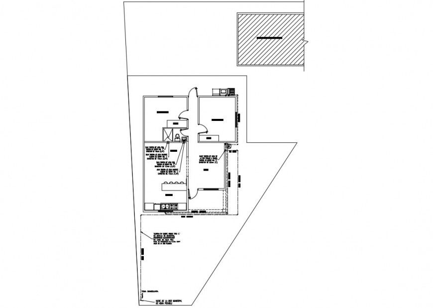 2d Center line plan of house CAD drawings autocad software file