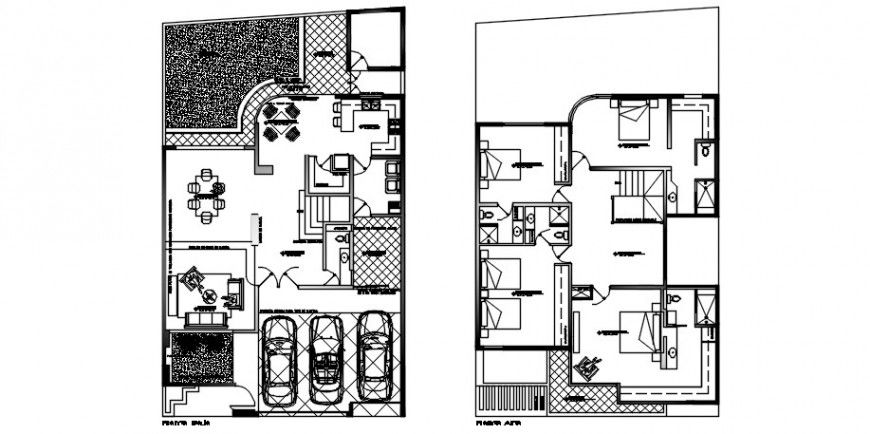 2d Center line plan of house CAD drawings details in autocad file