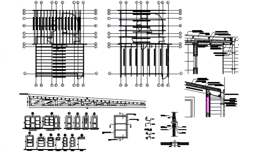 2d Construction house detail cad file