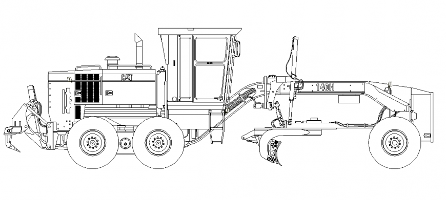 2D Design Block For Construction Vehicle, 