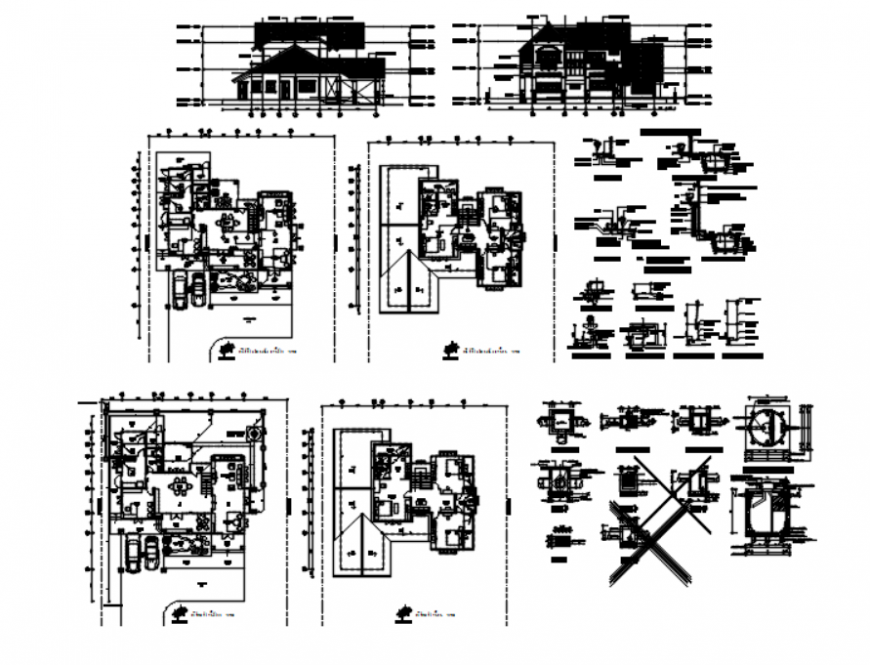 2d details of house detail AutoCAD file