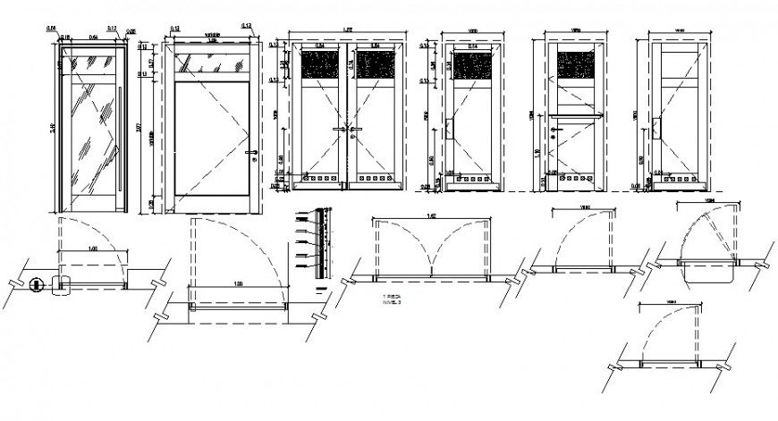 2d door blocks detail cad file