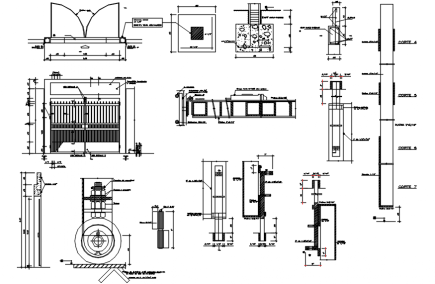 2d Door detail dwg file