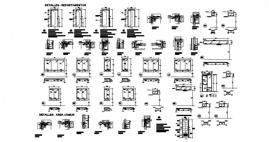 2d Doors and Windows detail cad file