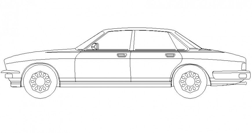 2d drawing elevation of transportation car dwg file