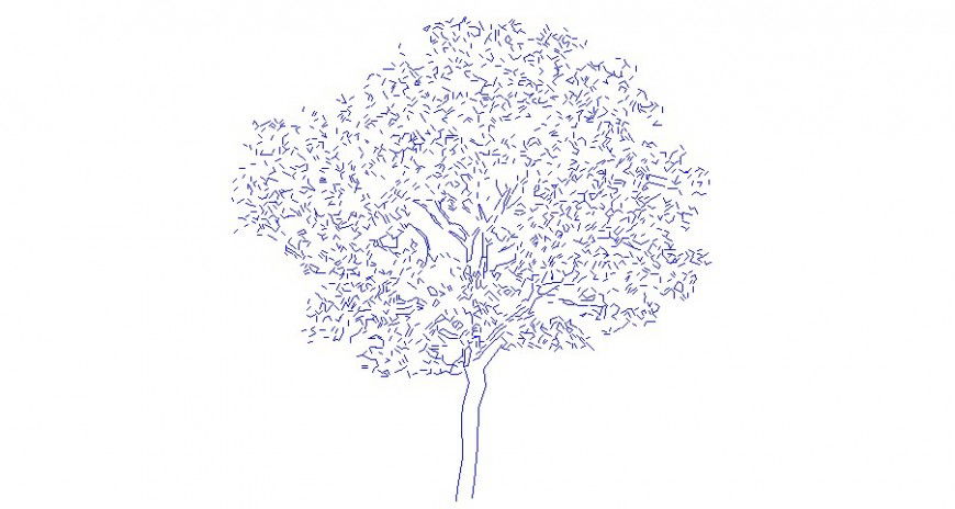 2d drawing of landscaping units trees autocad file