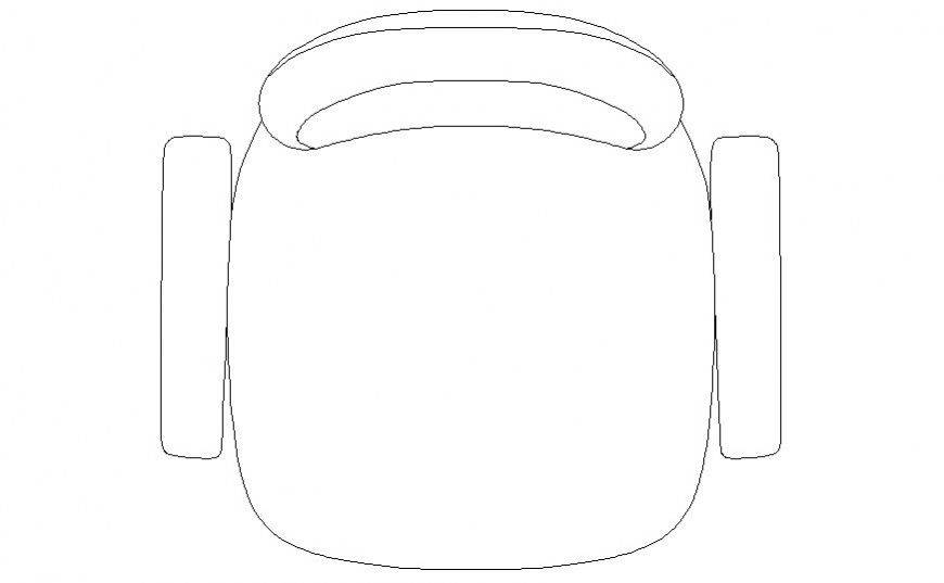2d drawing of Seating chair in autocad software