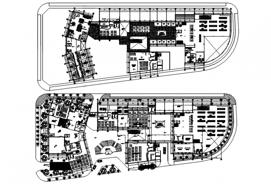 2d drawings detail of commerce building units CAD floor plan in autocad file