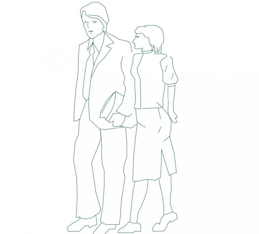 2d drawings detail of men women CAD people blocks dwg file