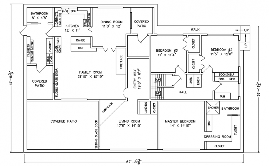 2d drawings detailing of centerline plan of a house in autocad software file