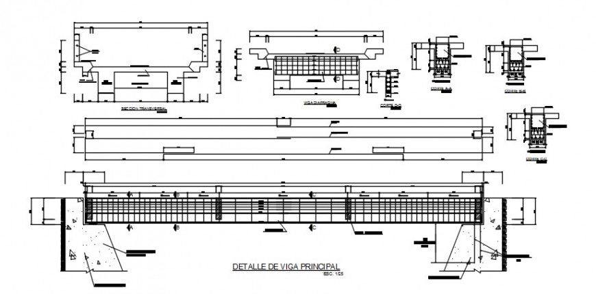 2d drawings details of bridge structural blocks dwg autocad file