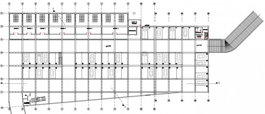 2d drawings details of parking space area dwg autocad file