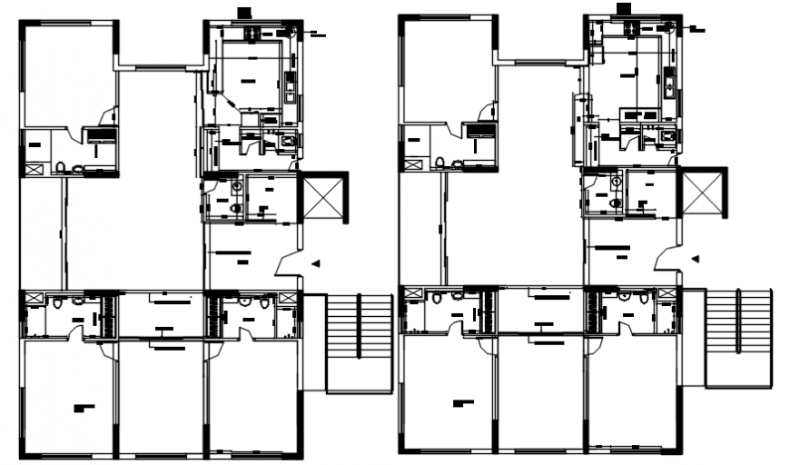 2d drawings details of a building blocks floor plan dwg file