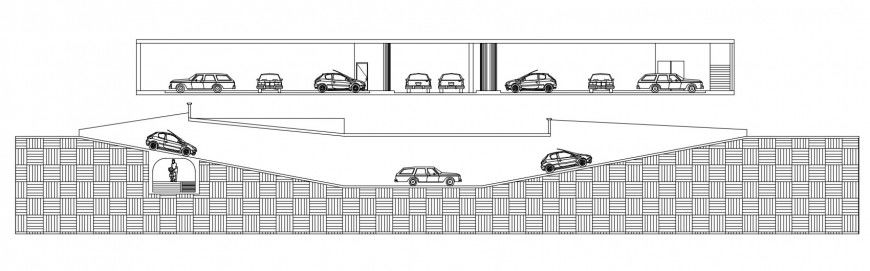 2d Drawings details of basement parking autocad software file